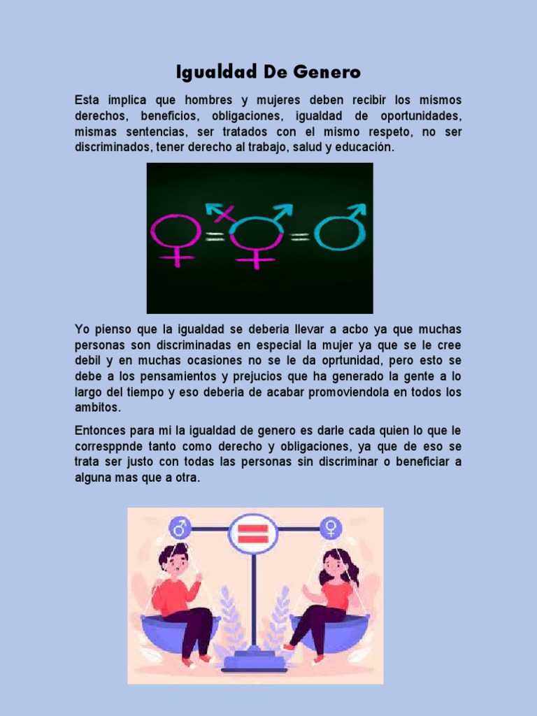 Promoviendo la Igualdad de Género | PDF | Ciencias sociales