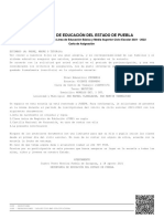 Carta de Aceptación Escolar Puebla