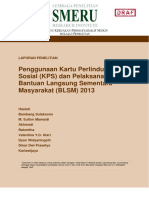 ID Penggunaan Kartu Perlindungan Sosial Kps Dan Pelaksanaan Bantuan Langsung Sement