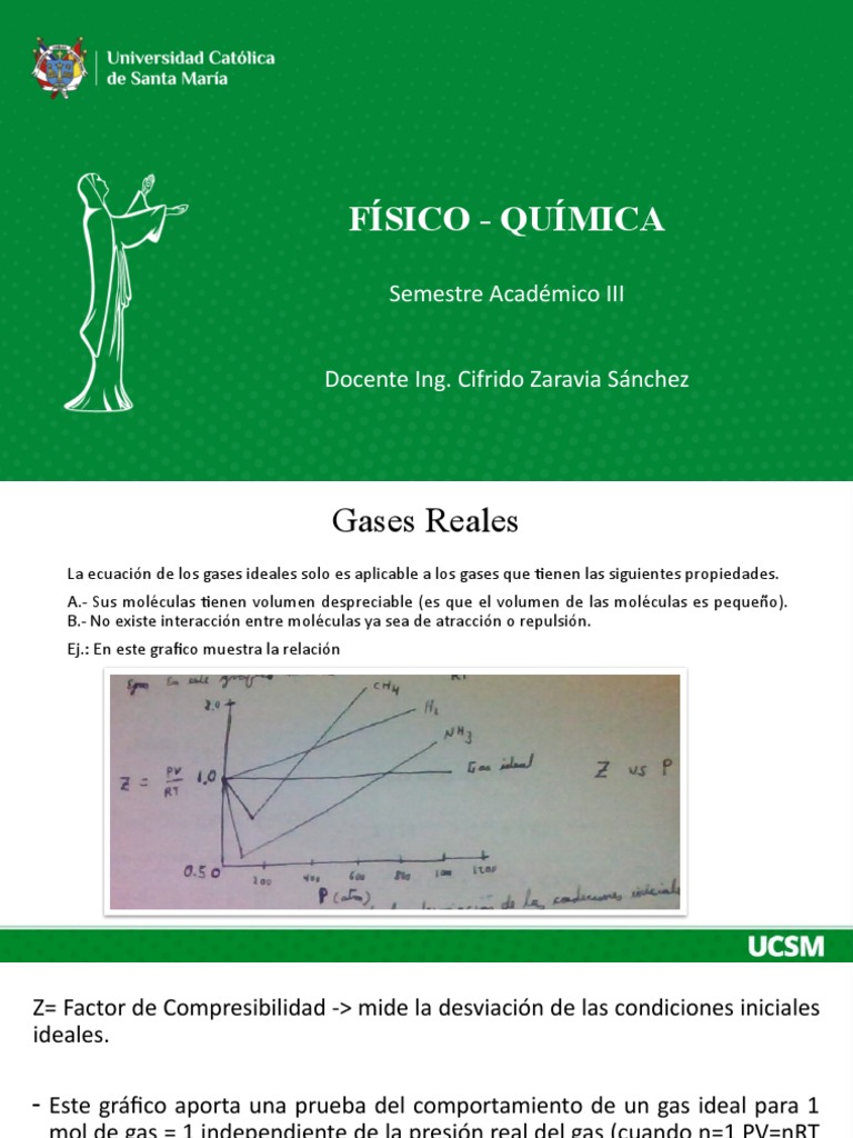 Comportamiento de Gases Reales y Ideales | PDF | Gases | Moléculas
