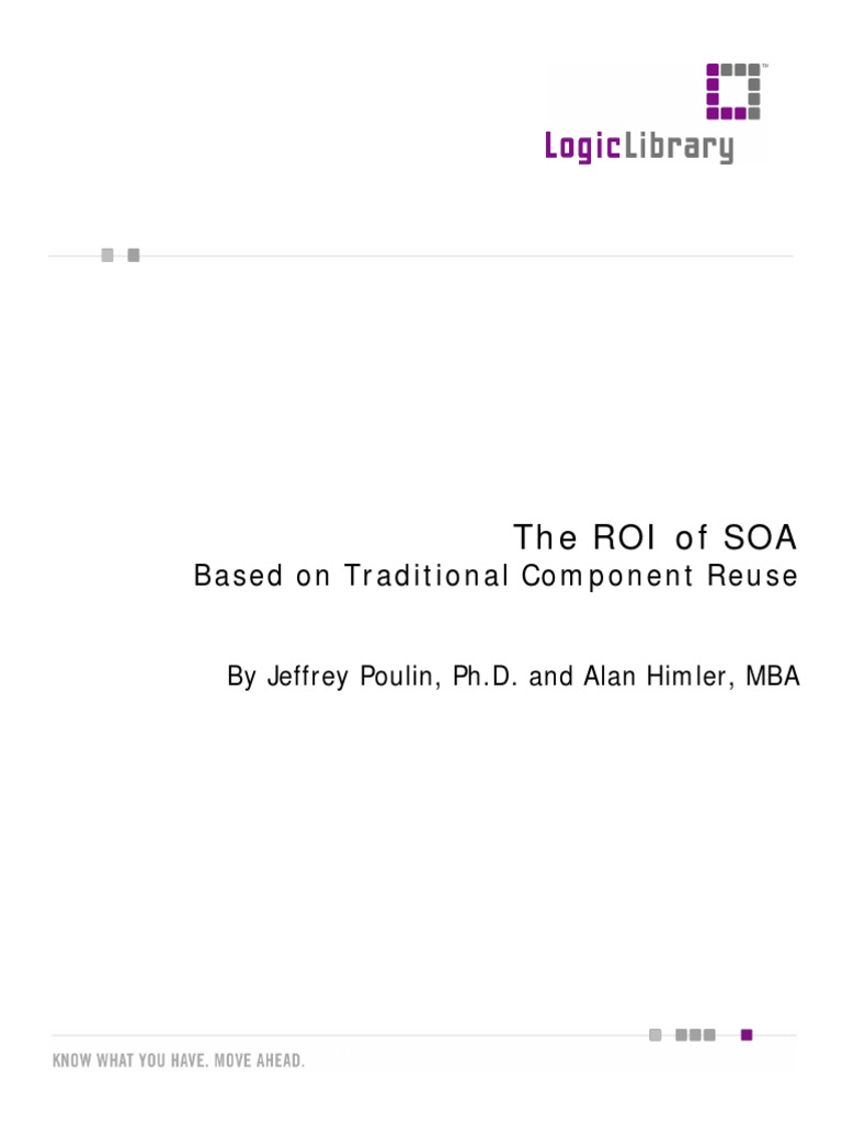 The Roi of Soa: Based On Traditional Component Reuse | PDF | Component ...