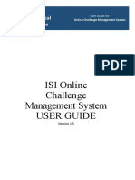 ISI Online Challenge Management System User Guide