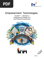 Empowerment Technologies: Quarter 1 - Module 3: Imaging and Design For The Online Environment