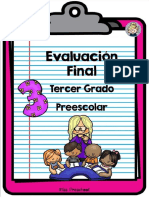 Evaluación Final Tercer Grado Preescolar Por Materiales Educativos Maestras