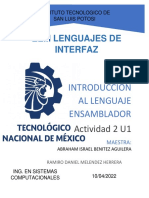 Eem Lenguajes de Interfaz: Introduccion Al Lenguaje Ensamblador