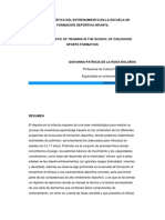 La Problemática Del Entrenamiento en La Escuela de Formación Deportiva Infantil