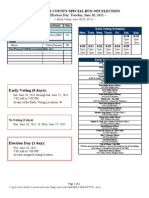 Recommendations for June 28, 2011 Miami-Dade Co. Special Run-Off Election