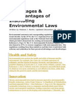 Advantages & Disadvantages of Instituting Environmental Laws