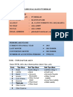 PT Berkah Account Analysis and Balance Sheet