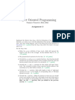 Object Oriented Programming: Summer Semester 2021/2022 Assignment 2