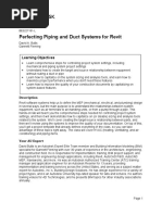 Perfecting Piping and Duct Systems For Revit: Learning Objectives