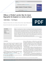 Efficacy of RobinR Powder Blue For Latent Fingerpr