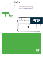 HP LJ 1018 Manual Toc