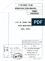 HF-2 List of Spare Parts For Deck Machineries (Hull Part)