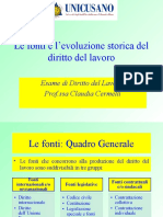 1 Le Fonti e Levoluzione Storica Del Diritto Del Lavoro 1