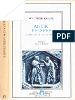Walther Kranz - Antik Felsefe - Metinler Ve Açıklamalar - Sosyal Yay-1984