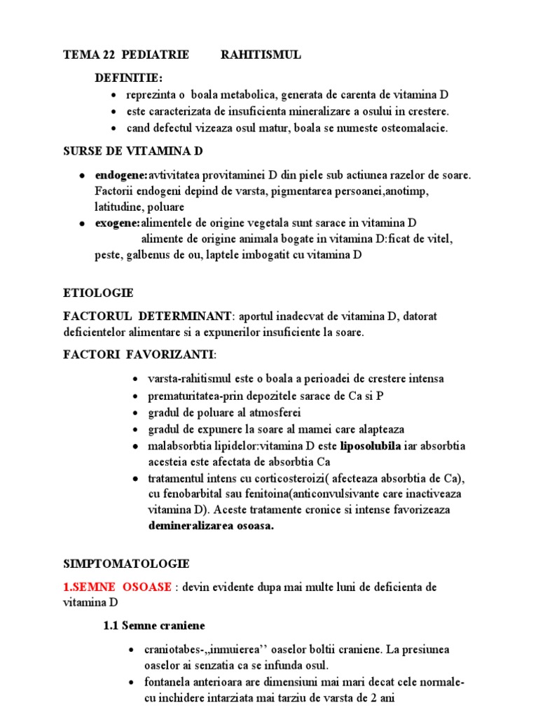 Rahitismul | PDF