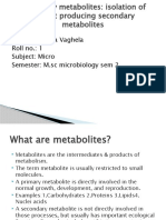 Secondary Metabolites Isolation Mutant Producing