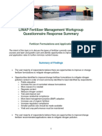 LINAP Fertilizer Management Workgroup Questionnaire Response Summary