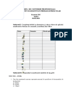 Examen TIC - PROGRAMUL DE CONVERSIE PROFESIONALĂ