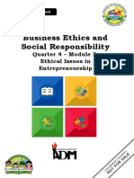 Business Ethics and Social Responsibility: Quarter 4 - Module 2: Ethical Issues in Entrepreneurship