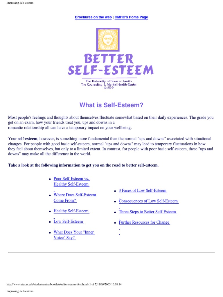 Boosting Self-Esteem Strategies | PDF | Self Esteem | Positive Psychology