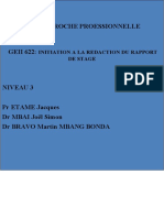 Initiation Redaction Du Rapport de Stage GBM