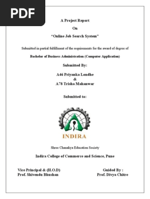  Online Job Search System Report Documentation