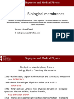 Biophysics and Medical Physics Lecture 1