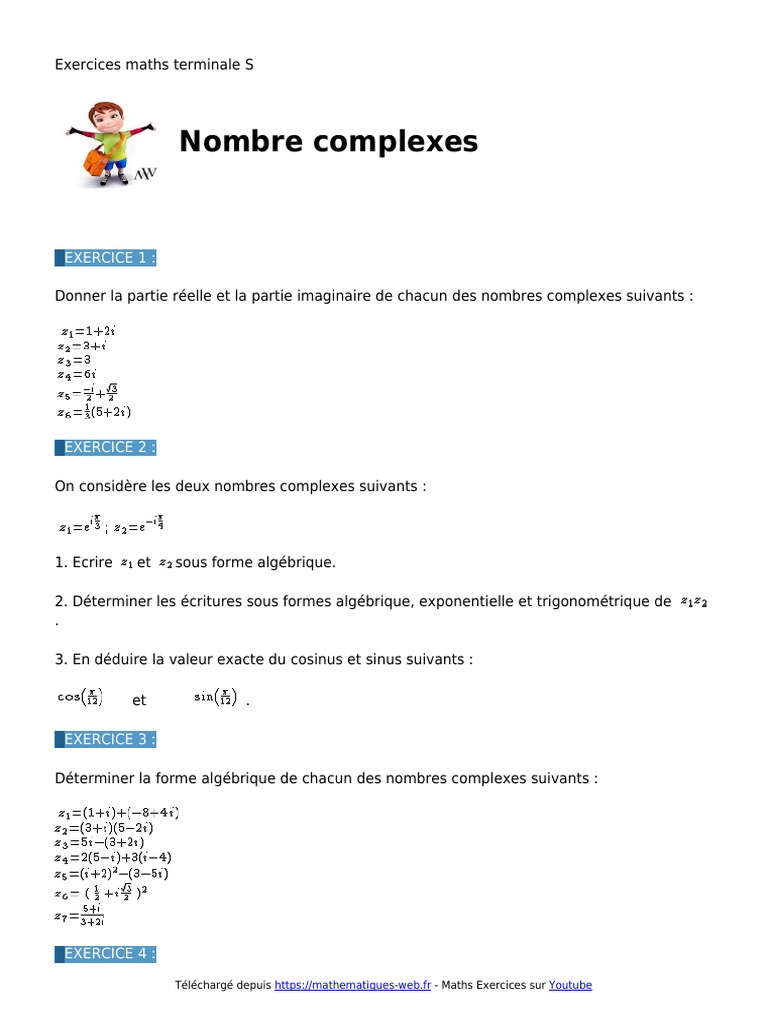 Exercices Corrigés sur Nombres Complexes | PDF | Nombre complexe | Triangle