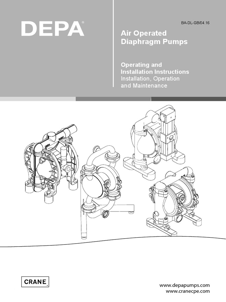 Air Operated Diaphragm Pump | PDF | Pump | Valve