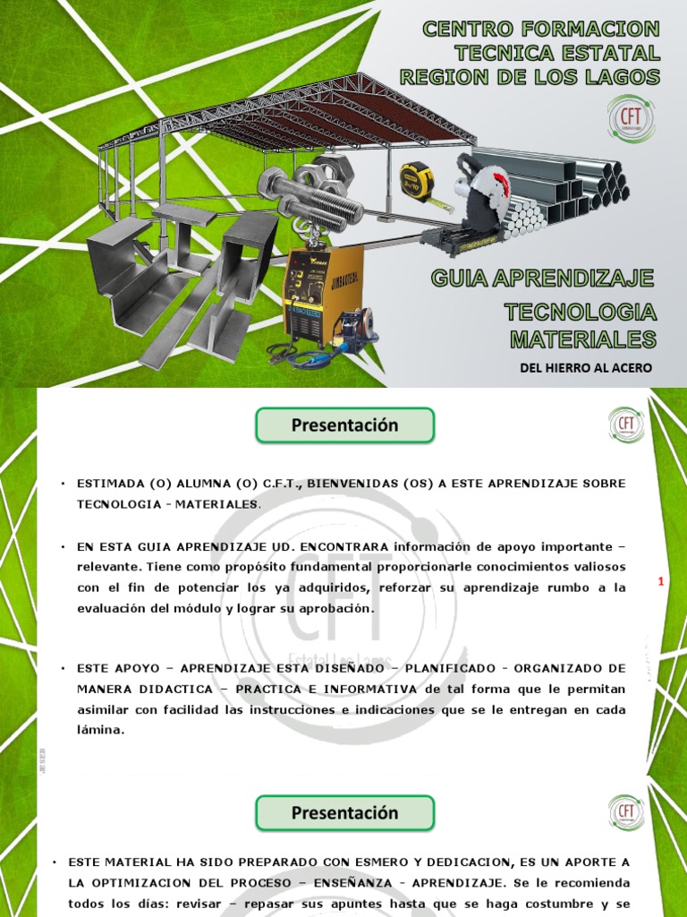 Tecnologia Materiales Guia Aprendizaje | PDF | Acero | Rieles