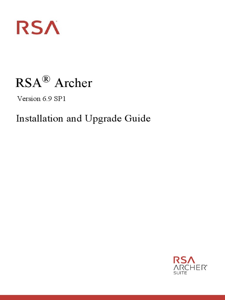 RSA Archer 6.9 SP1 Platform Installation and Upgrade Guide | PDF ...