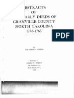 Book Index: Abstracts of The Early Deeds of Granville County, 1746-1765 by Zae Hargett Gwynn