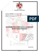 Constituição e Autorização de Instituição Financeira