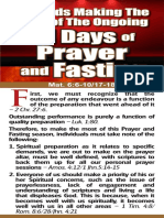 Towards Making The Most of The Ongoing 21 Days of Prayer and Fasting