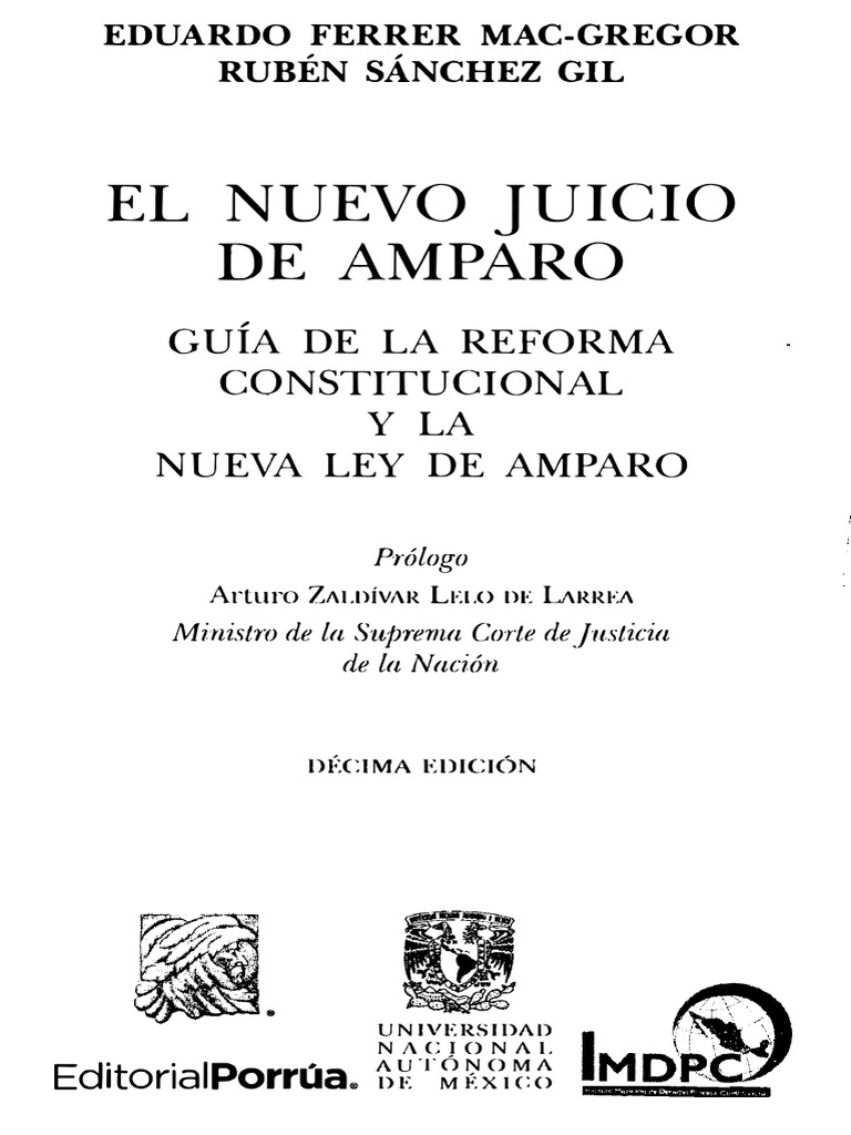 M1. El Nuevo Juicio de Amparo | PDF | Derechos humanos | Derecho ...