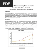 Separation of Ethanol-Water Using Benzene As Entrainer: Background