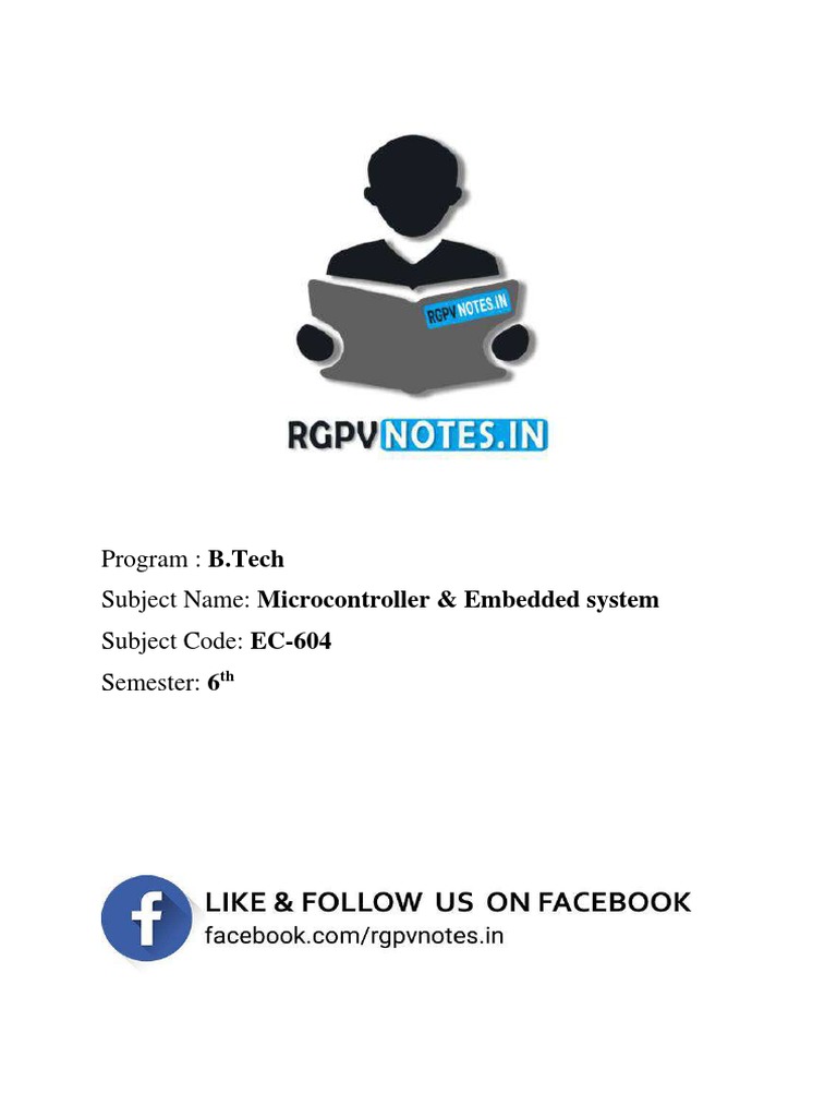 Unit 4 - Microcontroller & Embedded System - WWW - Rgpvnotes.in | PDF ...