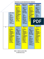 Horario de Atención de Los Estudiantes de 2º Grado b