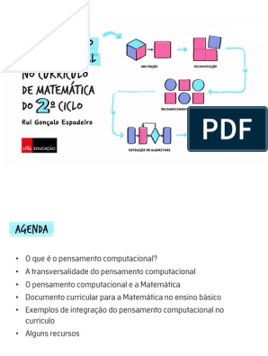 O Pensamento Computacional No Currículo de Matemática