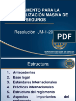 Reglamento Comercialización Masiva de Seguros JM-1-2011
