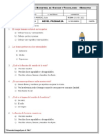 EXAMEN DE Ciencia 2 GRADO PRIMARIA