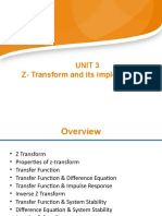 Unit 3 Z-Transform and Its Implementation