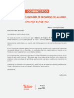 Comunicado-Publicacion Informe de Progreso-Ib