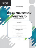 Work Immersion Portfolio