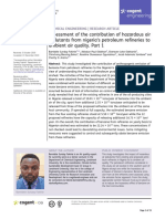 Assessment of The Contribution of Hazardous Air Pollutants From Nigeria's Petroleum Refineries To Ambient Air Quality. Part 1
