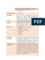 Formato para Elaboración de Planeación Pedagógica Licenciatura en Pedagogía Infantil