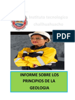 Instituto tecnologico challhuahuacho INFORME SOBRE LOS PRINCIPIOS DE LA GEOLOGIA