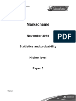 Mathematics Paper 3 Statistics and Probability HL Markscheme